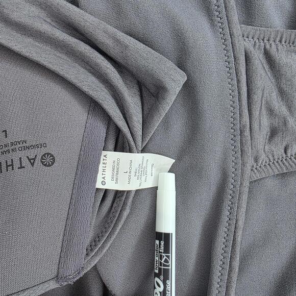 Athleta Dark Grey Bandeau style bikini Size Large - Picture 4 of 6